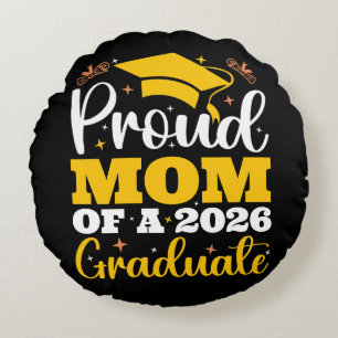 Proud Mum Of A 2026 Personalised Graduation Mother Round Cushion