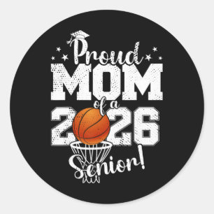 Proud Mum Of A 2026 Senior Sketll Cl Graduation Classic Round Sticker