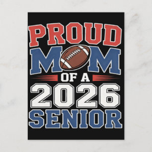 Proud mum of a 2026 senior soccer girls american f holiday postcard