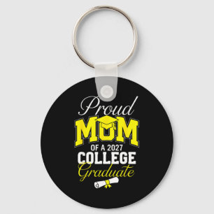Proud mum of a 2027 graduate funny senior key ring