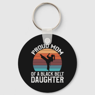 Proud Mum Of A Black Belt Daughter 15 Key Ring
