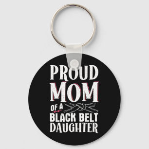 Proud Mum Of A Black Belt Daughter 9 Key Ring