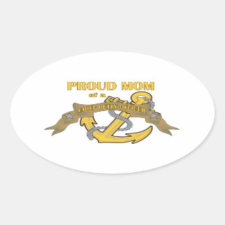 Proud Mum of a Chief Petty Officer Oval Sticker