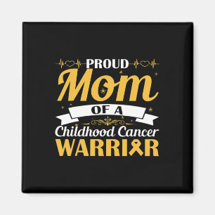 Proud Mum Of A Childhood Cancer Warrior Awareness Magnet