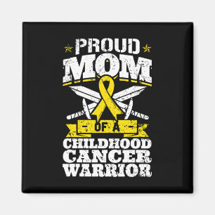 Proud Mum Of A Childhood Cancer Warrior Awareness Magnet