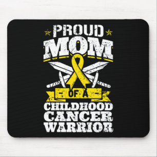 Proud Mum Of A Childhood Cancer Warrior Awareness Mouse Pad