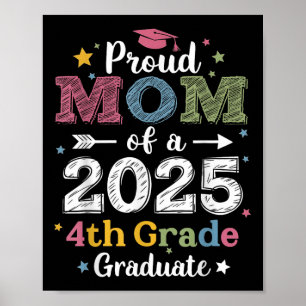 Proud Mum Of A Cl 2025 4th Grade Graduate Graduati Poster