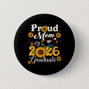 Proud Mum Of A Cl Of 2026 Graduate Senior Graduati 6 Cm Round Badge