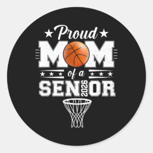 Proud Mum Of A Cl Of A Sketll Senior 2026 Graduati Classic Round Sticker