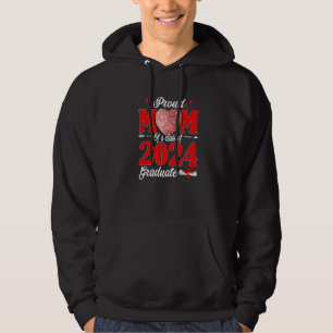 Proud Mum Of A Class Of 2024 Graduate Heart Senior Hoodie