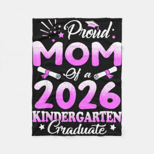 Proud mum of a class of 2026 graduate floral fleece blanket
