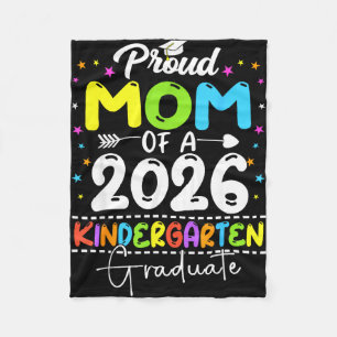 Proud mum of a class of 2026 kindergarten graduate fleece blanket