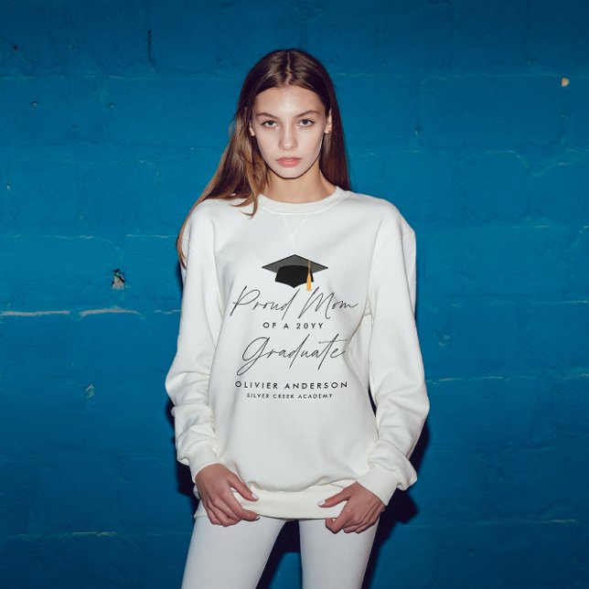Proud mum of a class of 20YY graduate script Sweatshirt (Creator Uploaded)