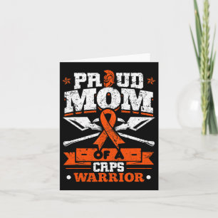 Proud Mum Of A Crps Warrior Month Orange Ribbon  Card