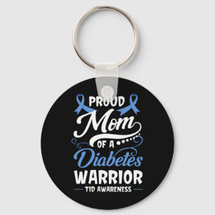 Proud Mum Of A Diabetes Warrior T1d Awareness Type Key Ring