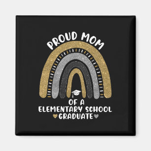 Proud Mum Of A Elementary School Graduate Rainbow  Magnet