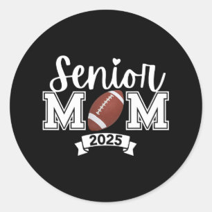 Proud Mum Of A Footll Senior 2025 Cute Heart Gradu Classic Round Sticker