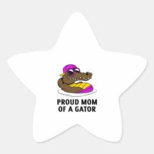 Proud mum of a gator crocodile star sticker
