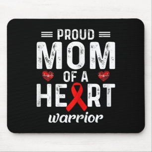 Proud Mum Of A Heart Warrior Heart Disease Family Mouse Pad