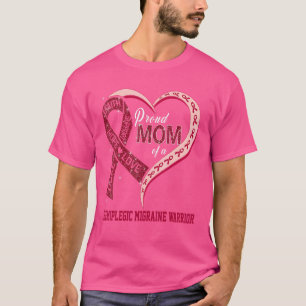 Proud Mum Of A Hemiplegic Migraine Warrior Ribbon  T-Shirt
