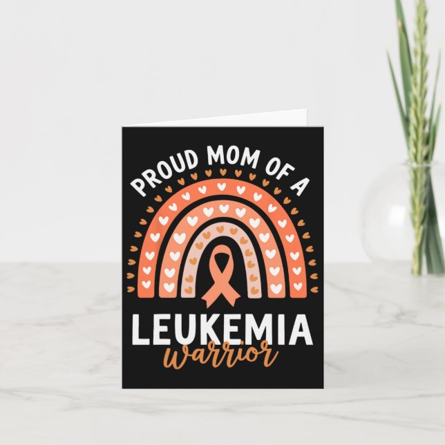Proud Mum Of A Leukaemia Warrior  Card (Front)