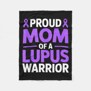 Proud mum of a lupus warrior fighter sle awareness fleece blanket