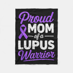 Proud mum of a lupus warrior sle fighter awareness fleece blanket