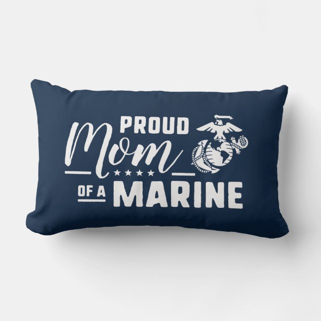 Proud Mum of a Marine Lumbar Cushion (Front)