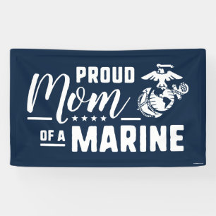 Proud Mum of a Marine - White Banner