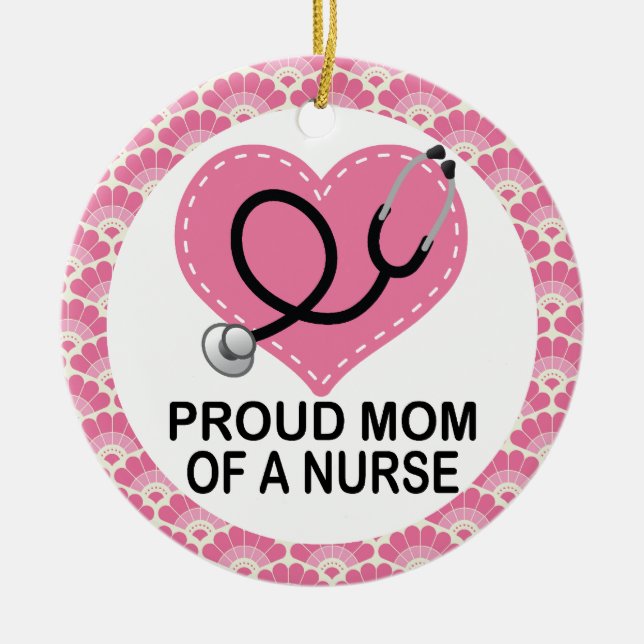 Proud Mum of a Nurse Gift Ornament (Front)