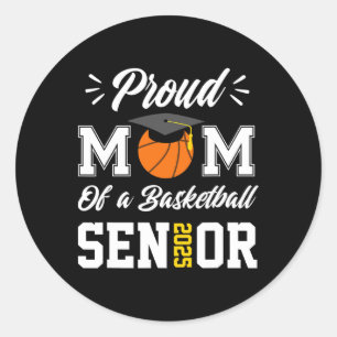 Proud Mum Of A Sketll Senior 2025 Mum Graduation G Classic Round Sticker