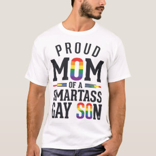 Proud Mum of a Smartass Gay Son Vintage Shirt Desi