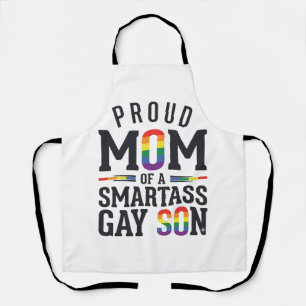 Proud Mum of a Smartass Gay Son Vintage Shirt Desi Apron