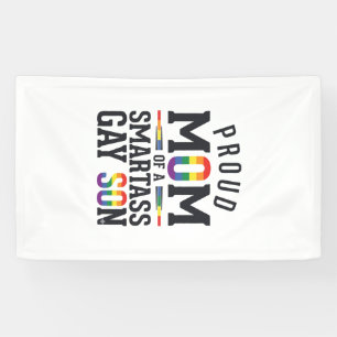 Proud Mum of a Smartass Gay Son Vintage Shirt Desi Banner