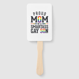 Proud Mum of a Smartass Gay Son Vintage Shirt Desi Hand Fan