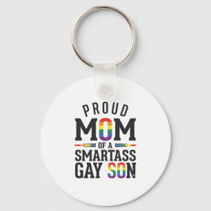 Proud Mum of a Smartass Gay Son Vintage Shirt Desi Key Ring