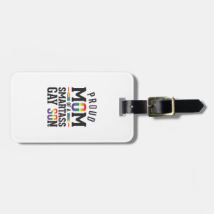Proud Mum of a Smartass Gay Son Vintage Shirt Desi Luggage Tag