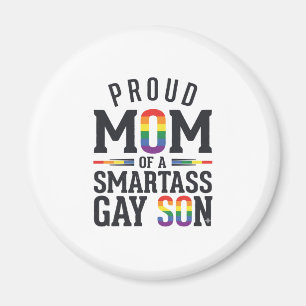 Proud Mum of a Smartass Gay Son Vintage Shirt Desi Magnet