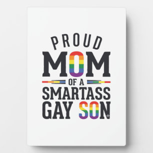 Proud Mum of a Smartass Gay Son Vintage Shirt Desi Plaque
