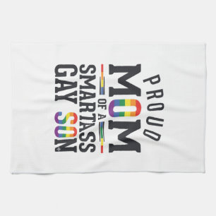 Proud Mum of a Smartass Gay Son Vintage Shirt Desi Tea Towel