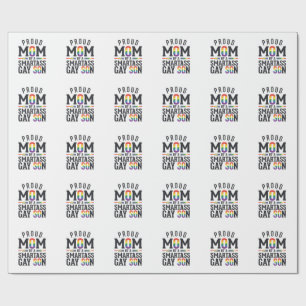Proud Mum of a Smartass Gay Son Vintage Shirt Desi Wrapping Paper