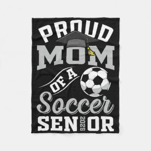 Proud Mum Of A Soccer Senior Cl Of 2025 Graduation Fleece Blanket