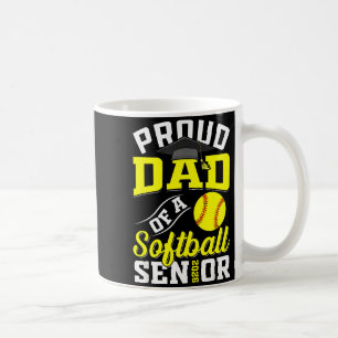 Proud mum of a softball senior class of 2026 coffee mug