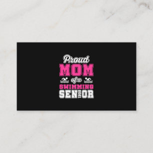 Proud Mum Of A Swimming Senior 2021 Swimmer Swim Business Card