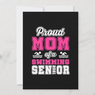 Proud Mum Of A Swimming Senior 2021 Swimmer Swim Holiday Card
