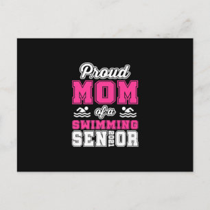 Proud Mum Of A Swimming Senior 2021 Swimmer Swim Holiday Postcard