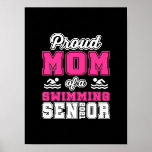 Proud Mum Of A Swimming Senior 2021 Swimmer Swim Poster