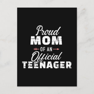 Proud mum of a teenager 13th birthday postcard