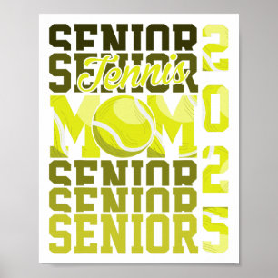 Proud Mum Of A Tennis Senior 2025 Cl Of 25 Graduat Poster