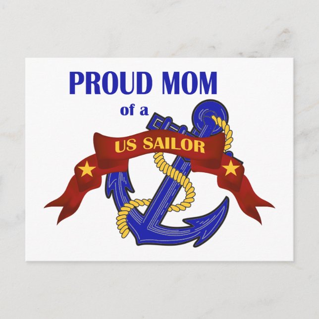 Proud Mum of a US Sailor Postcard (Front)
